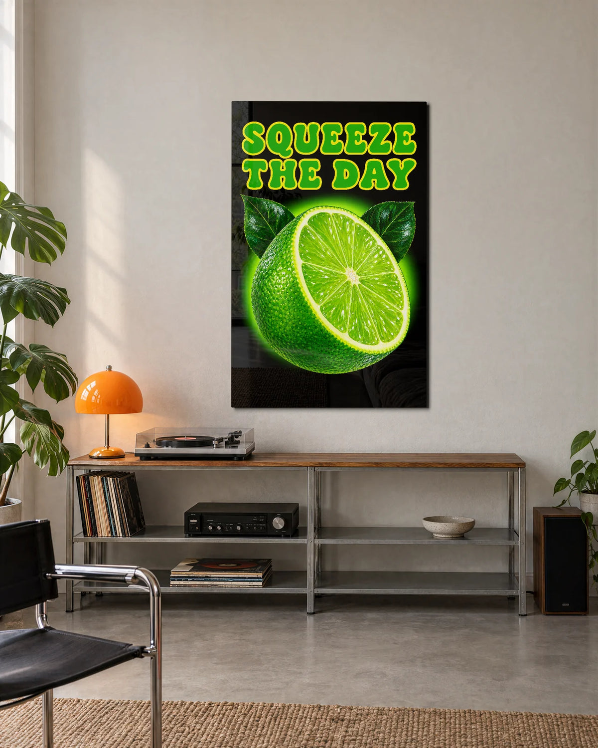 Squeeze the Day — shown in a living space