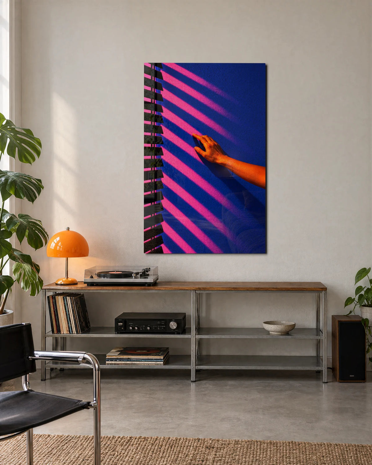 Touching the Stripes — shown in a living space