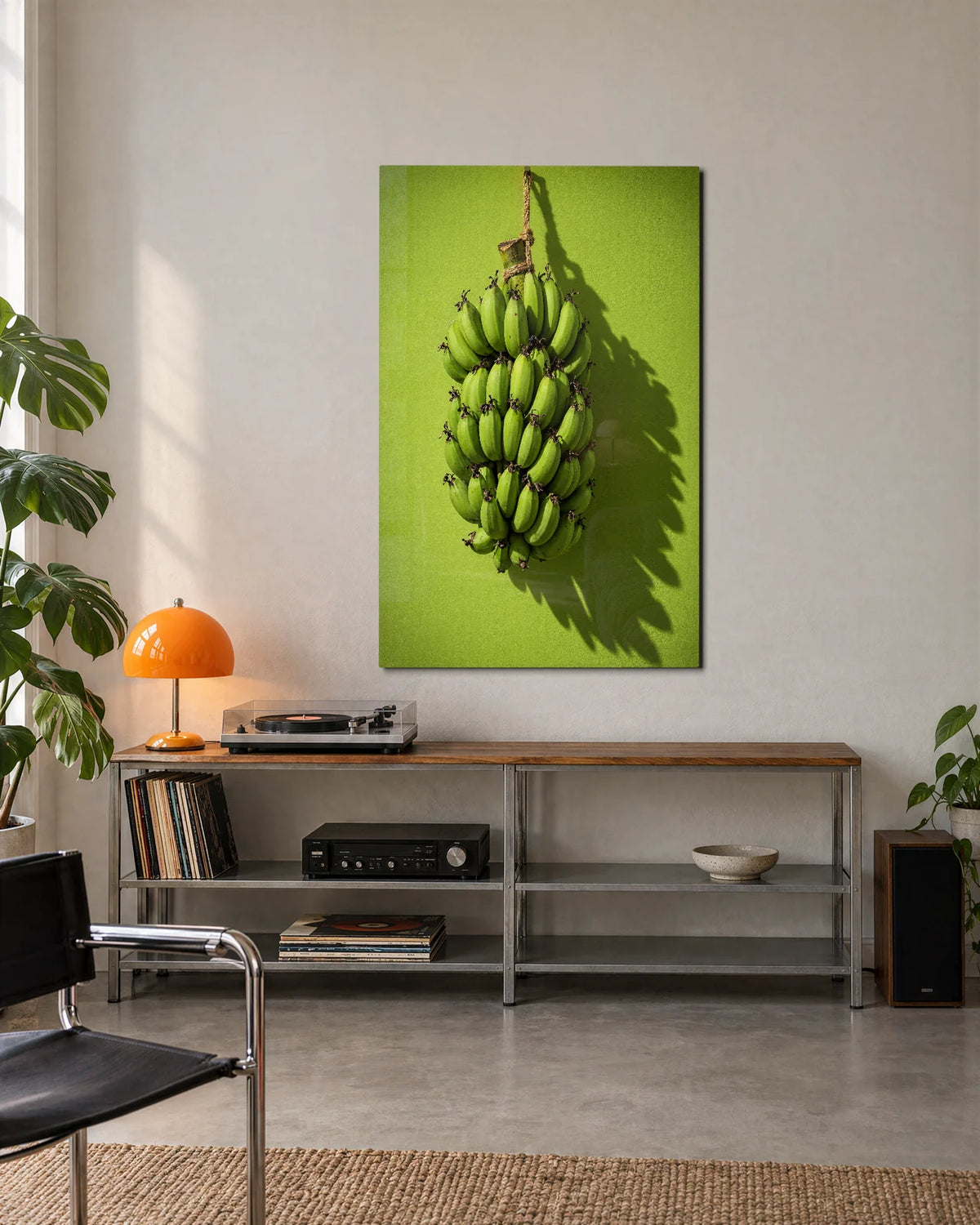 Green Banana Bunch — shown in a living space