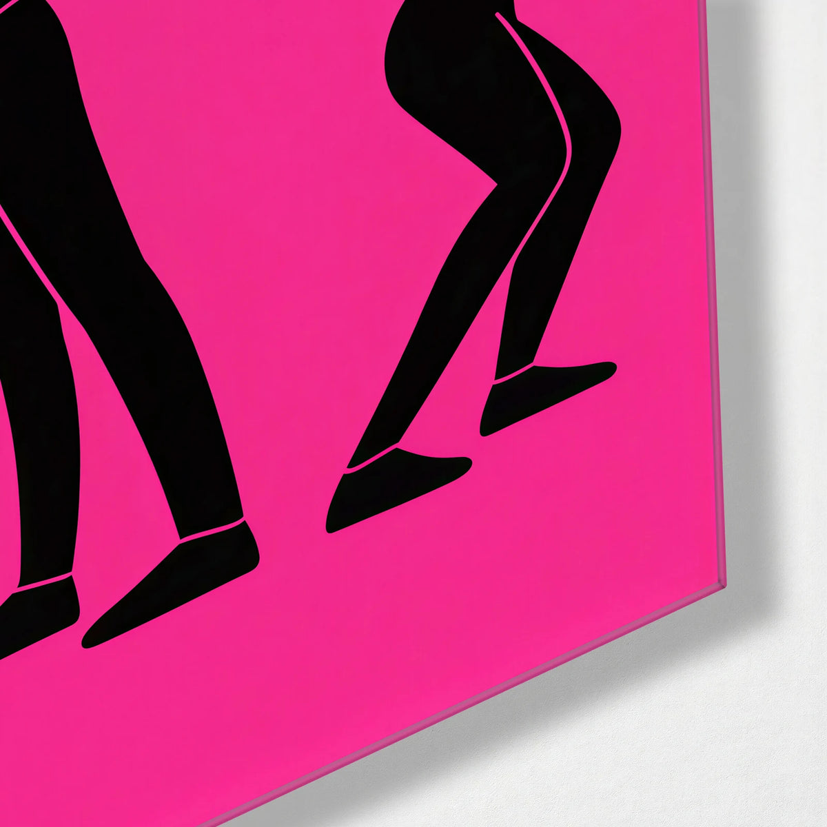 A Little Pull — corner detail of glass wall art