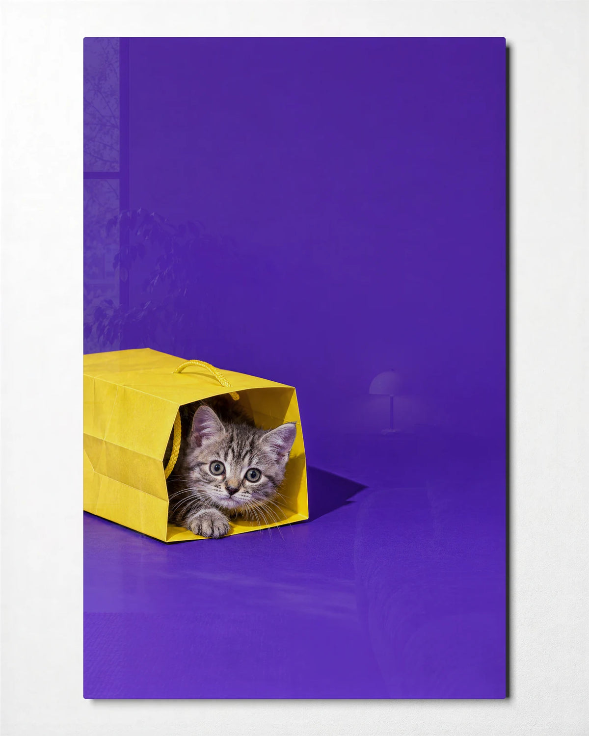 The Best Part of Shopping — front view of glass wall art