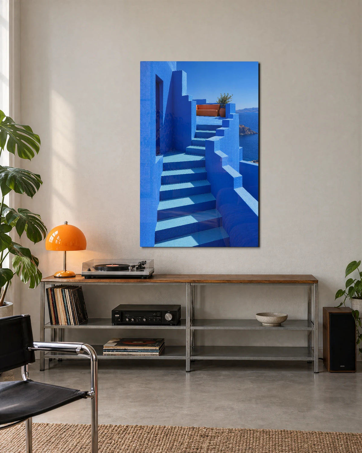 Blue Steps Seaward — shown in a living space