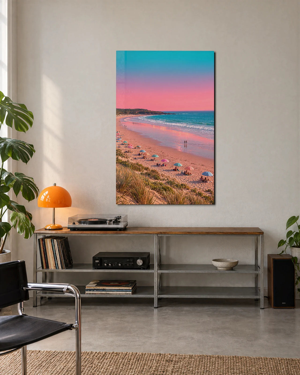 Pastel Beach Afternoon — shown in a living space