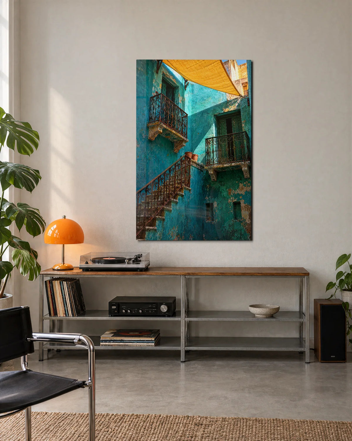 Shade in the Courtyard — shown in a living space