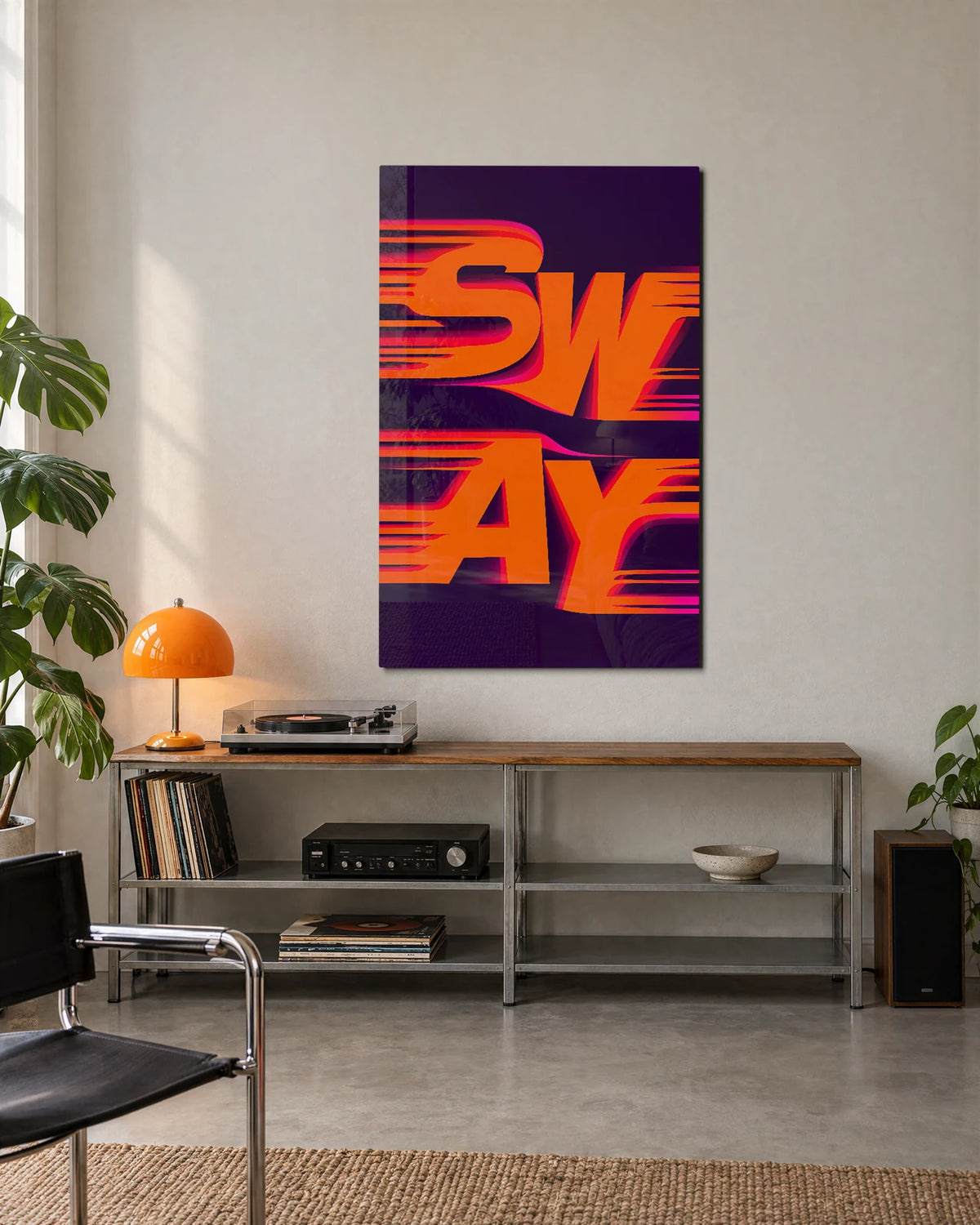 Sway in Orange — shown in a living space