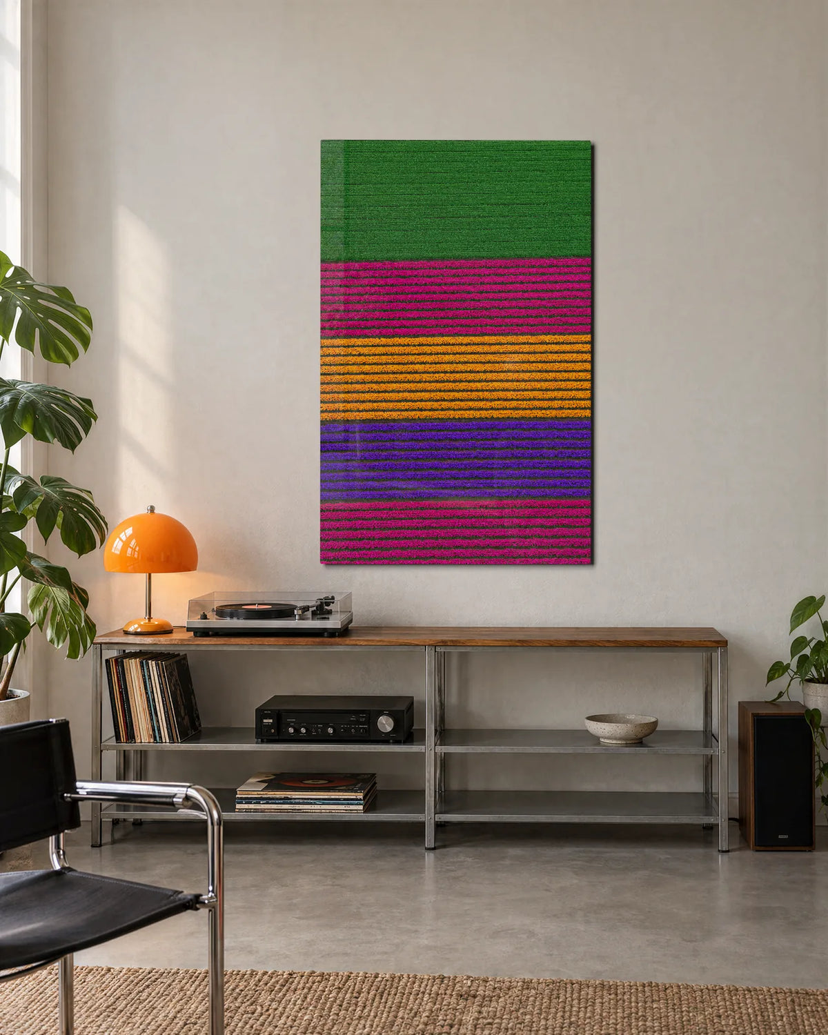 Fields in Stripes — shown in a living space