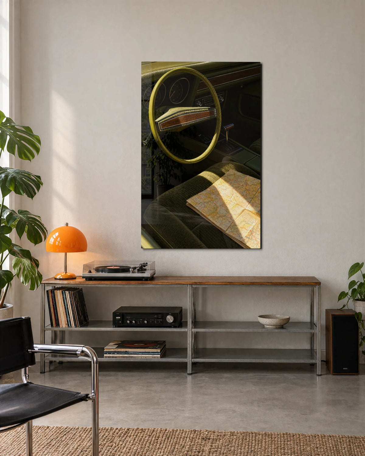 Map on the Passenger Seat — shown in a living space