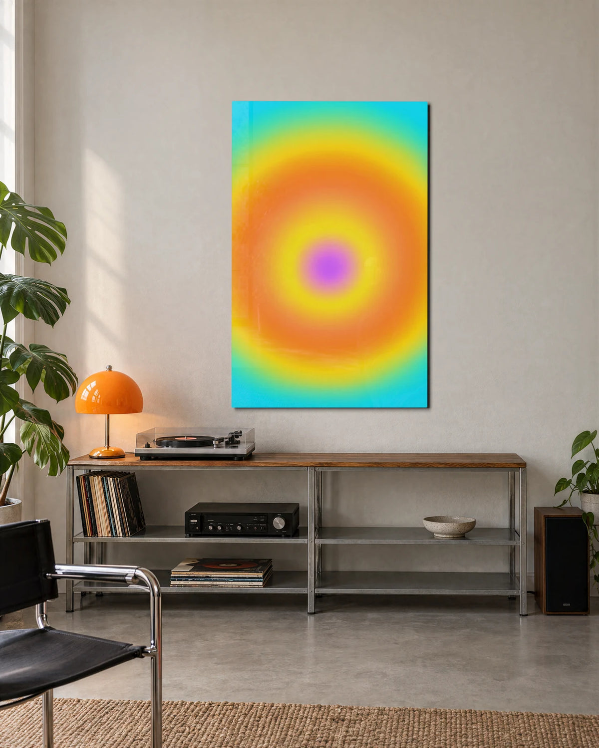 Soft Colour Orbit — shown in a living space