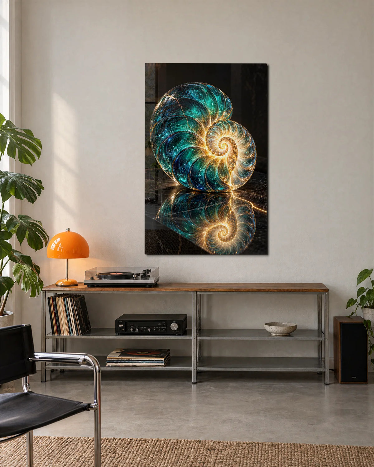 Spiral of Light — shown in a living space