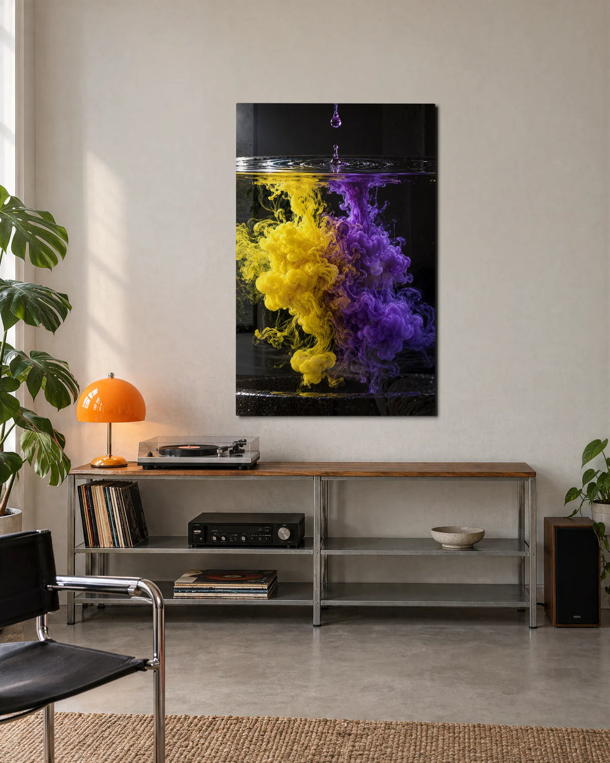 Two Colours Underwater — shown in a living space