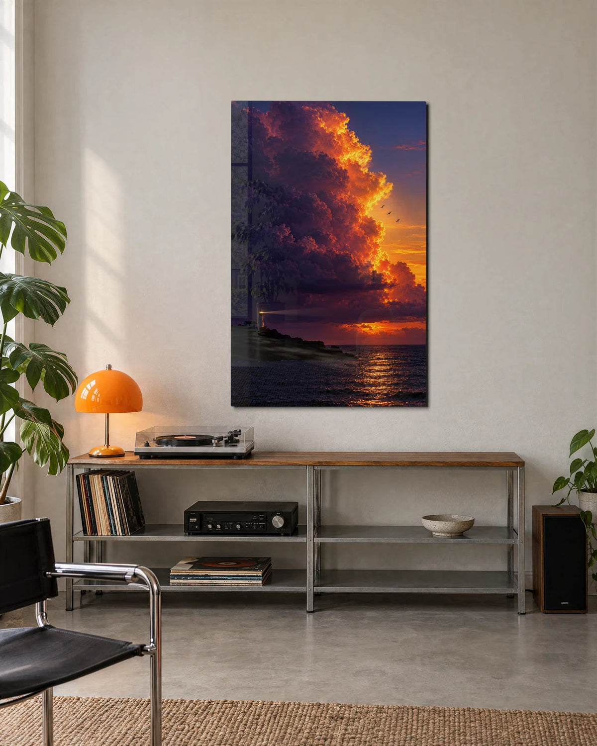 Cloud on Fire — shown in a living space