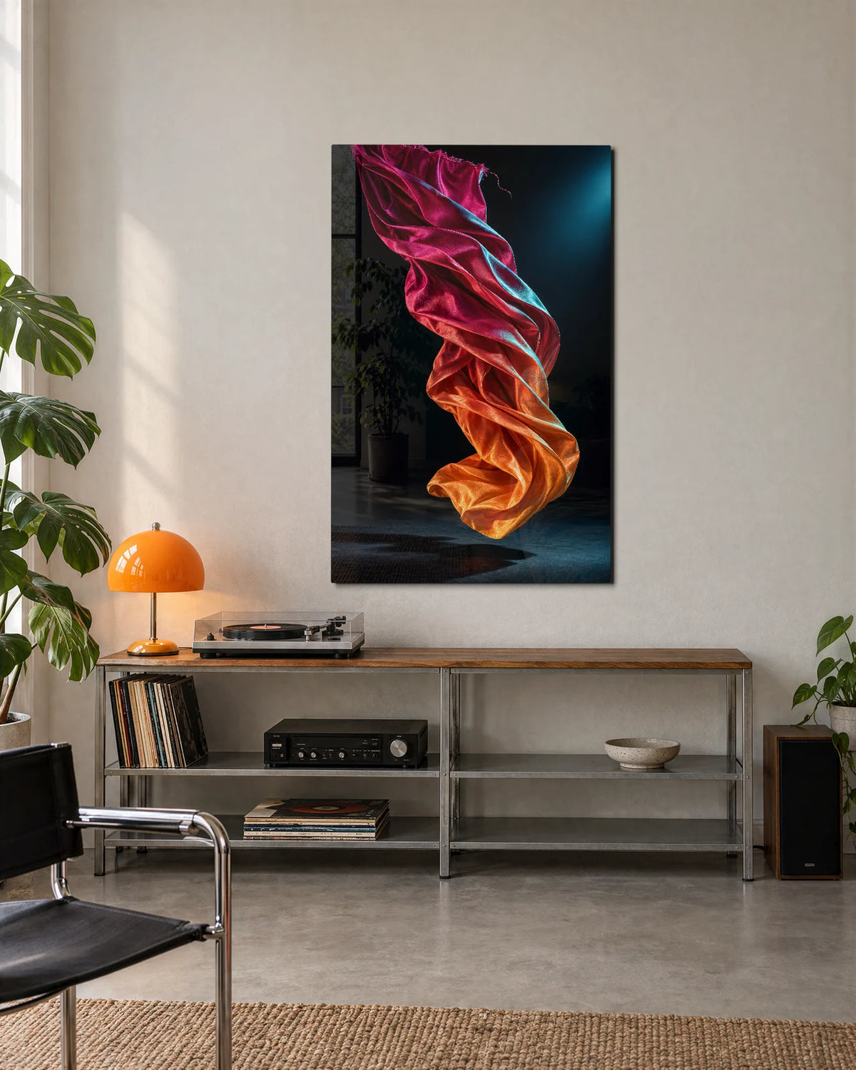 Fabric in Flight — shown in a living space