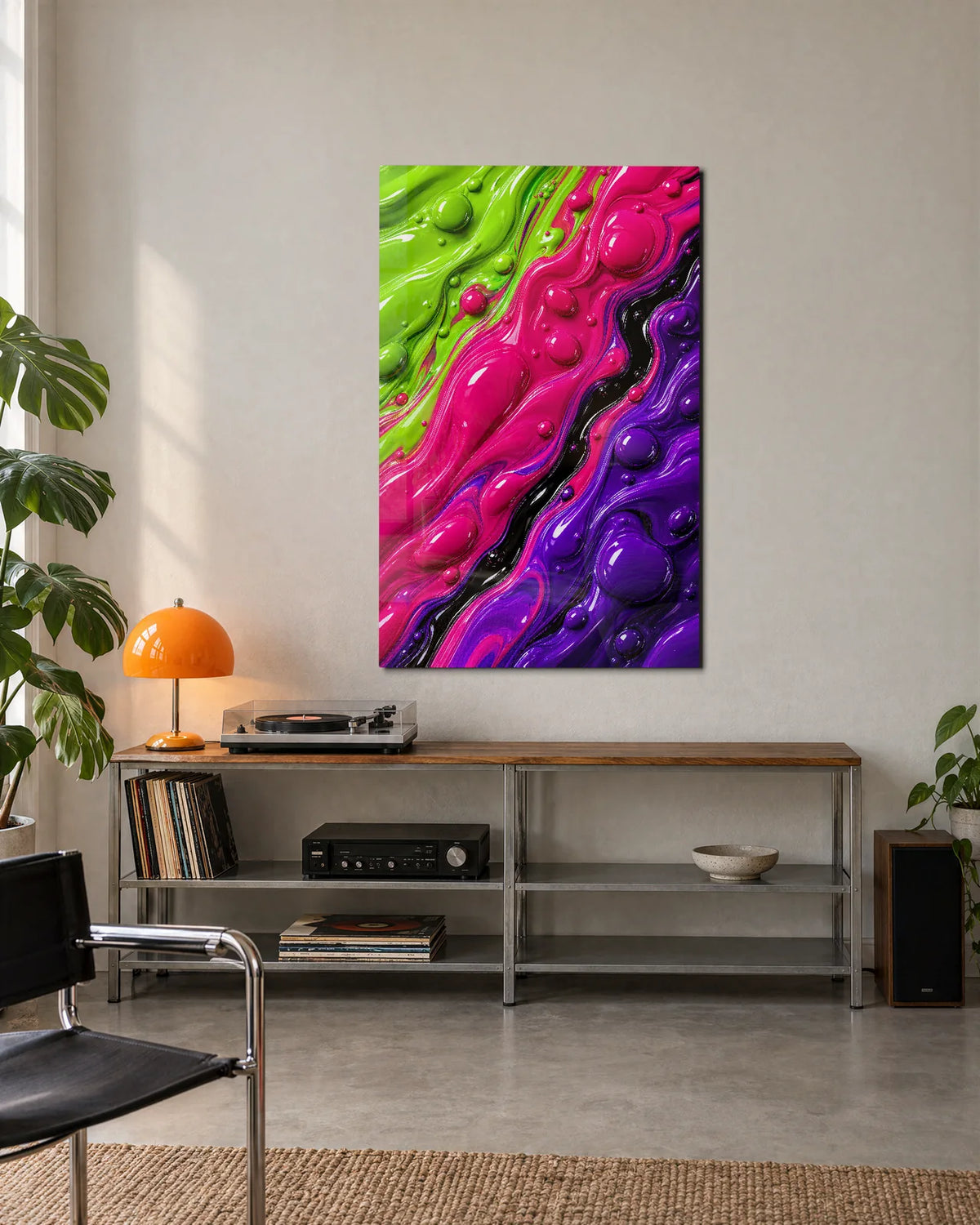Colour in the Flow — shown in a living space