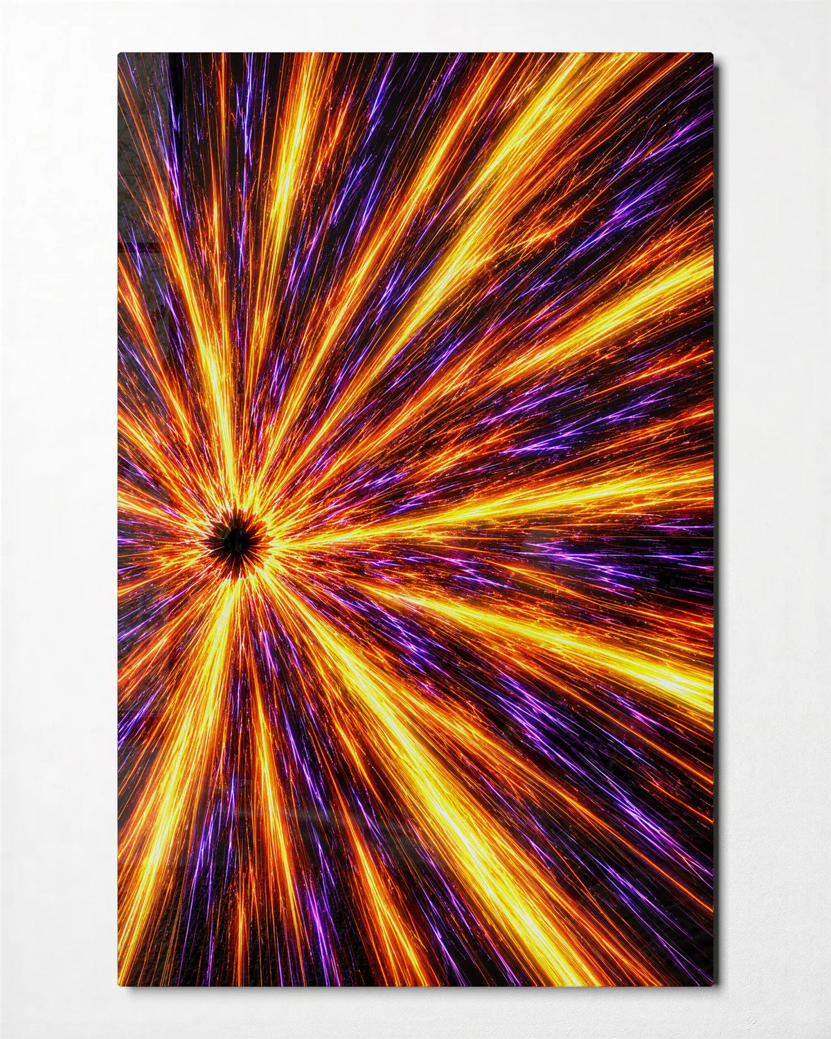 Light From a Point — front view of glass wall art