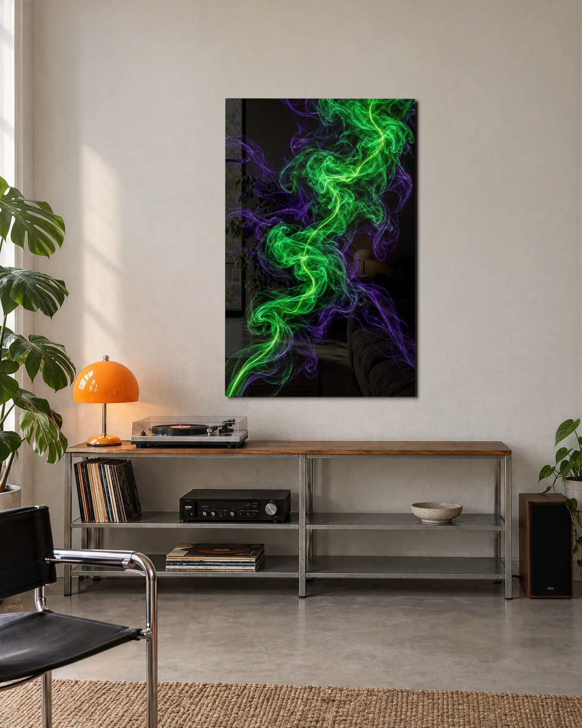 Green Thread of Smoke — shown in a living space