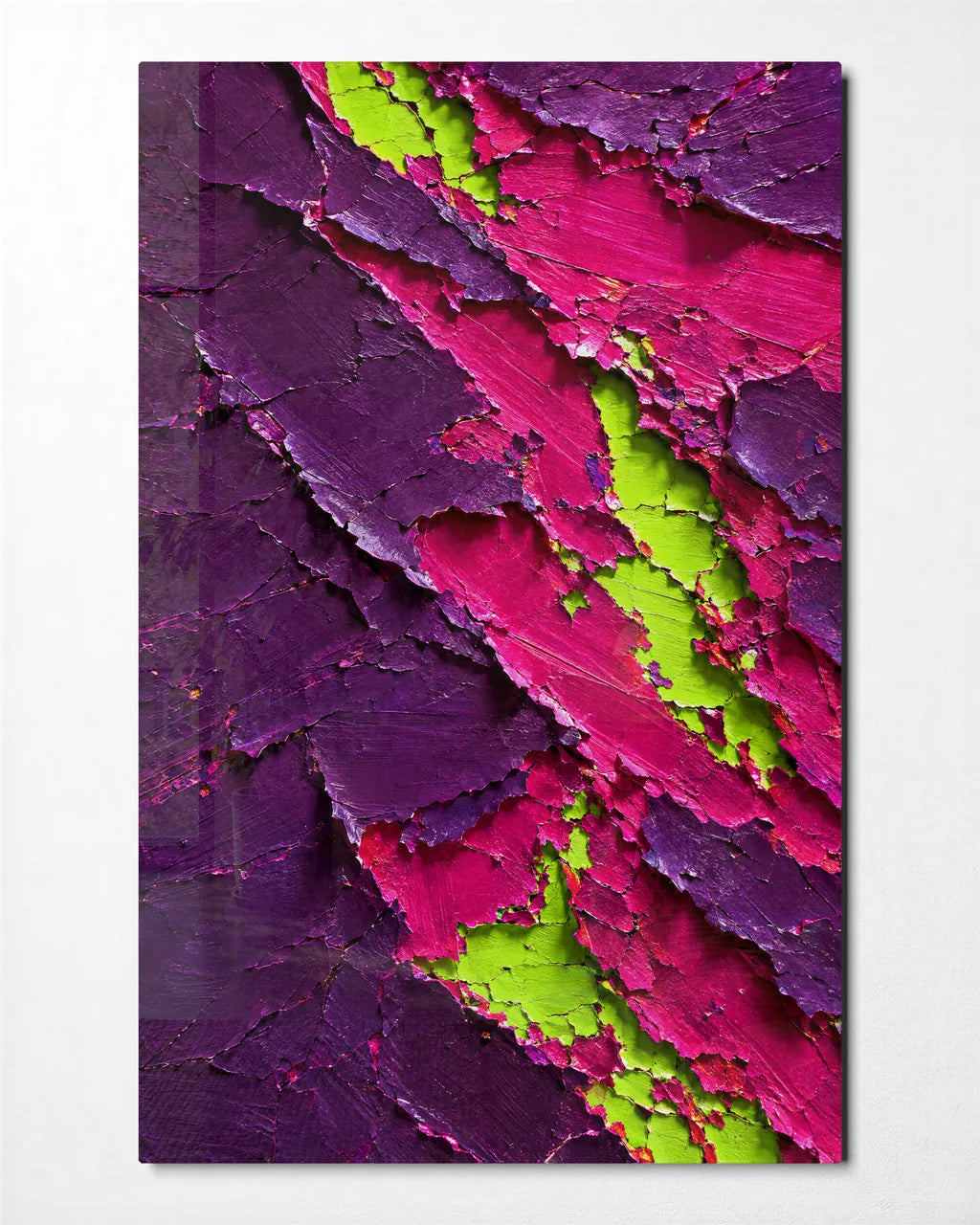 Colour under the Surface — front view of glass wall art