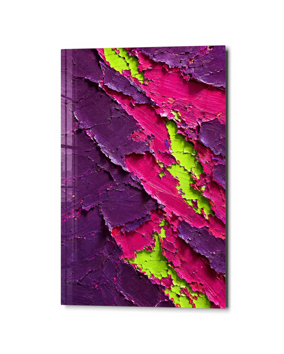 Colour under the Surface — studio view of glass wall art