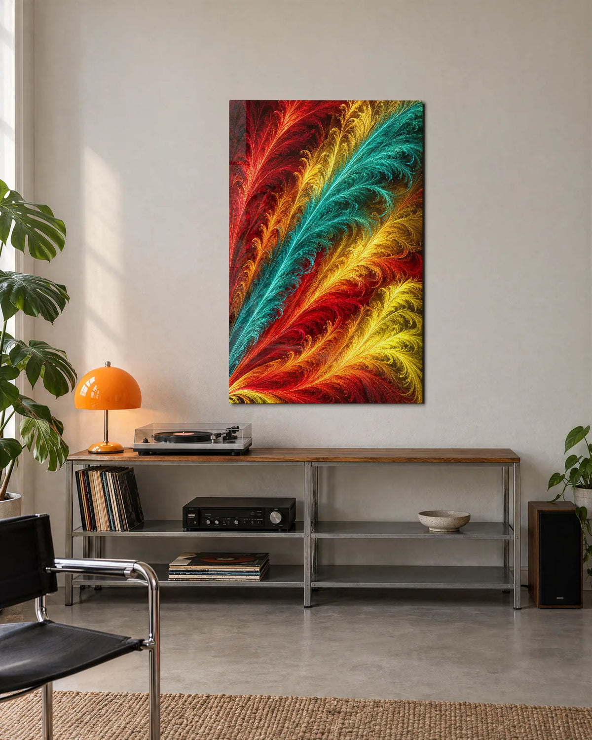 Feathered Colour — shown in a living space