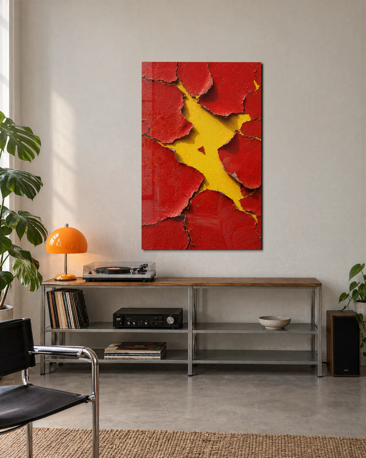 Red Paint Yellow Ground — shown in a living space
