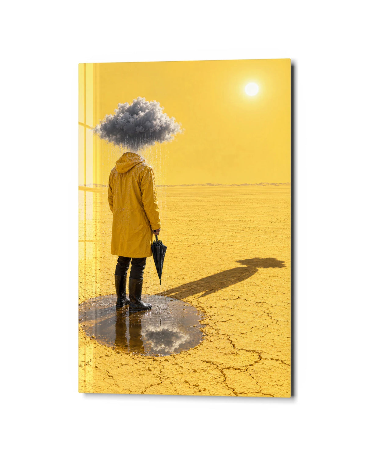 A Cloud of Your Own — studio view of glass wall art