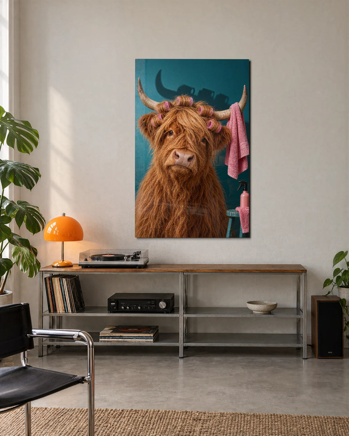 A Very Good Hair Day — shown in a living space