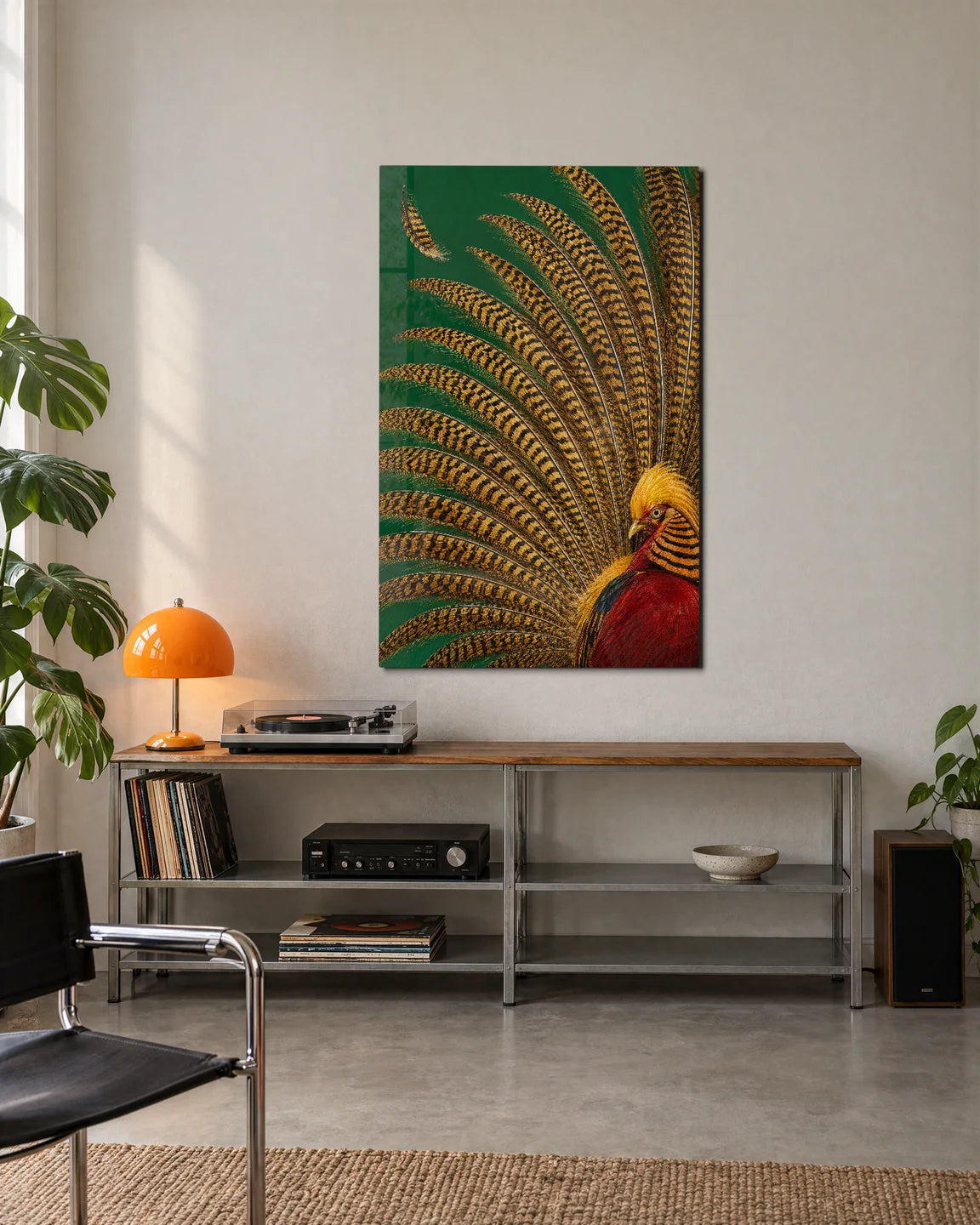 A Fan of Feathers — shown in a living space