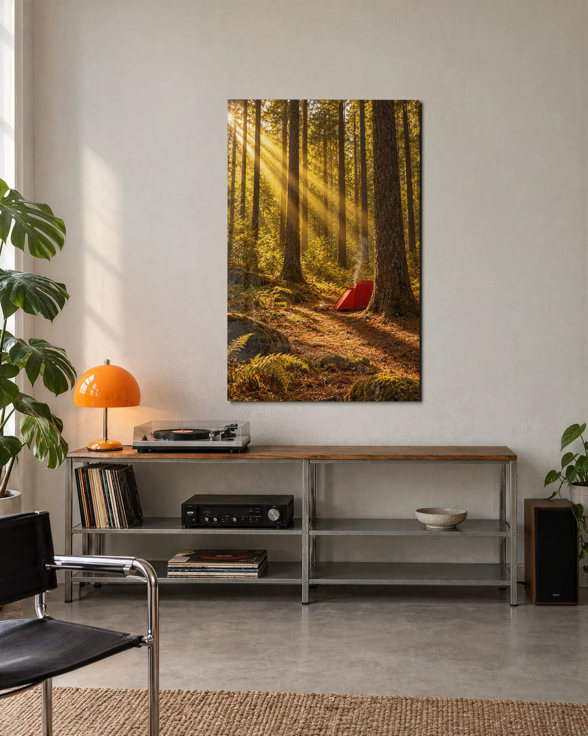 Morning at the Tent — shown in a living space