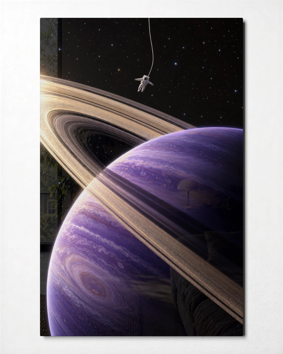 A Long Way Out — front view of glass wall art