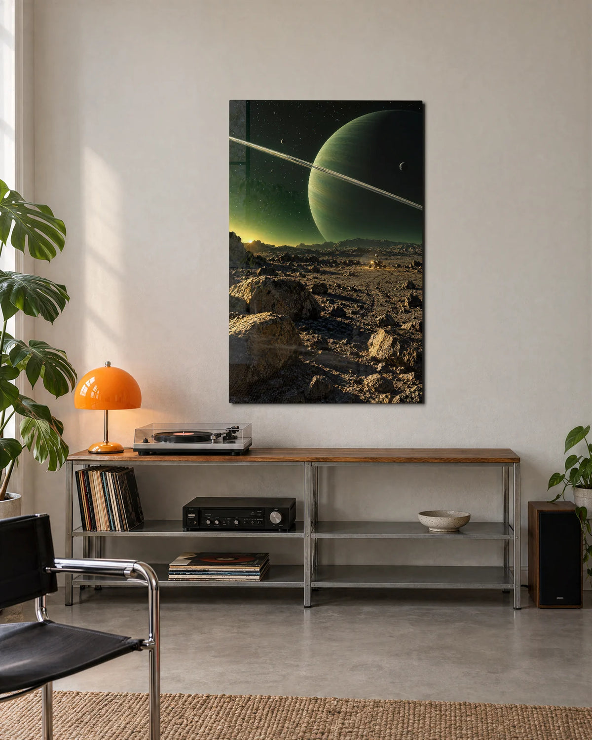 Under a Ringed Sky — shown in a living space