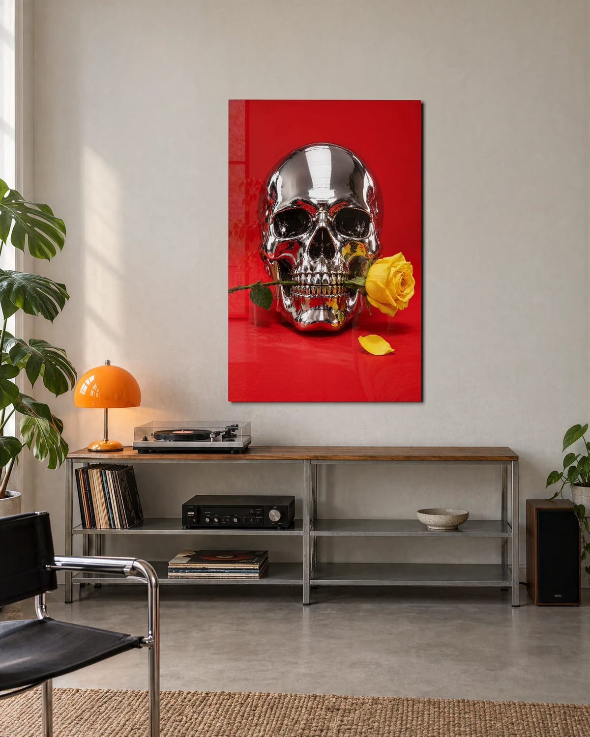 A Rose for the Skull — shown in a living space