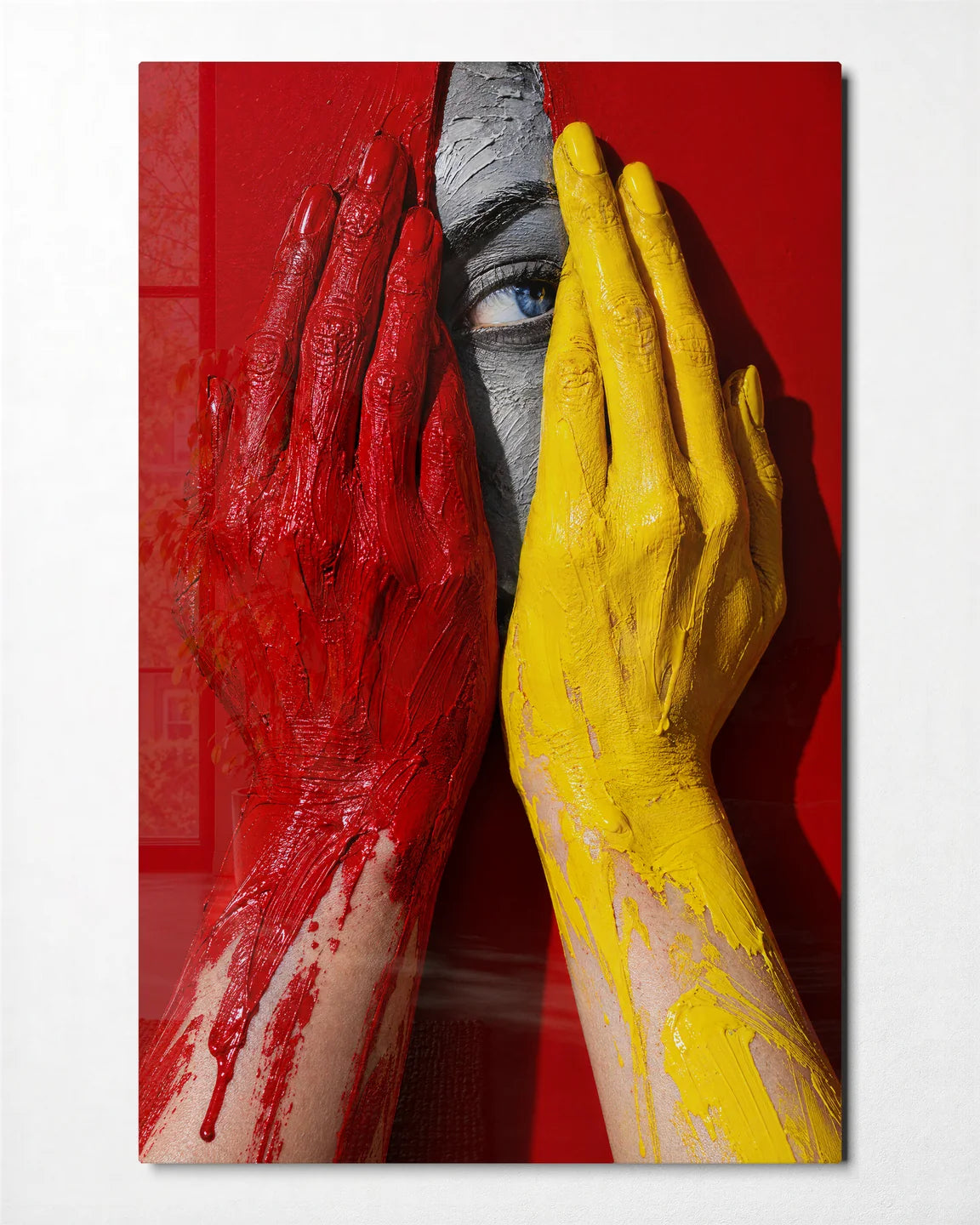 An Eye between Colours — front view of glass wall art