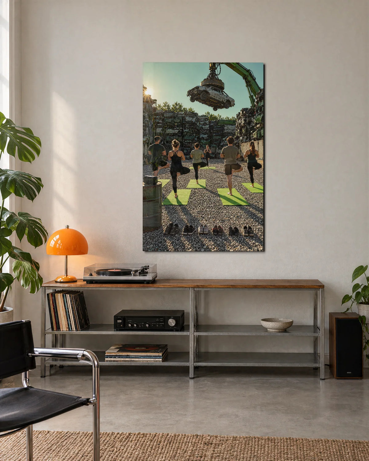 Balance in the Scrapyard — shown in a living space