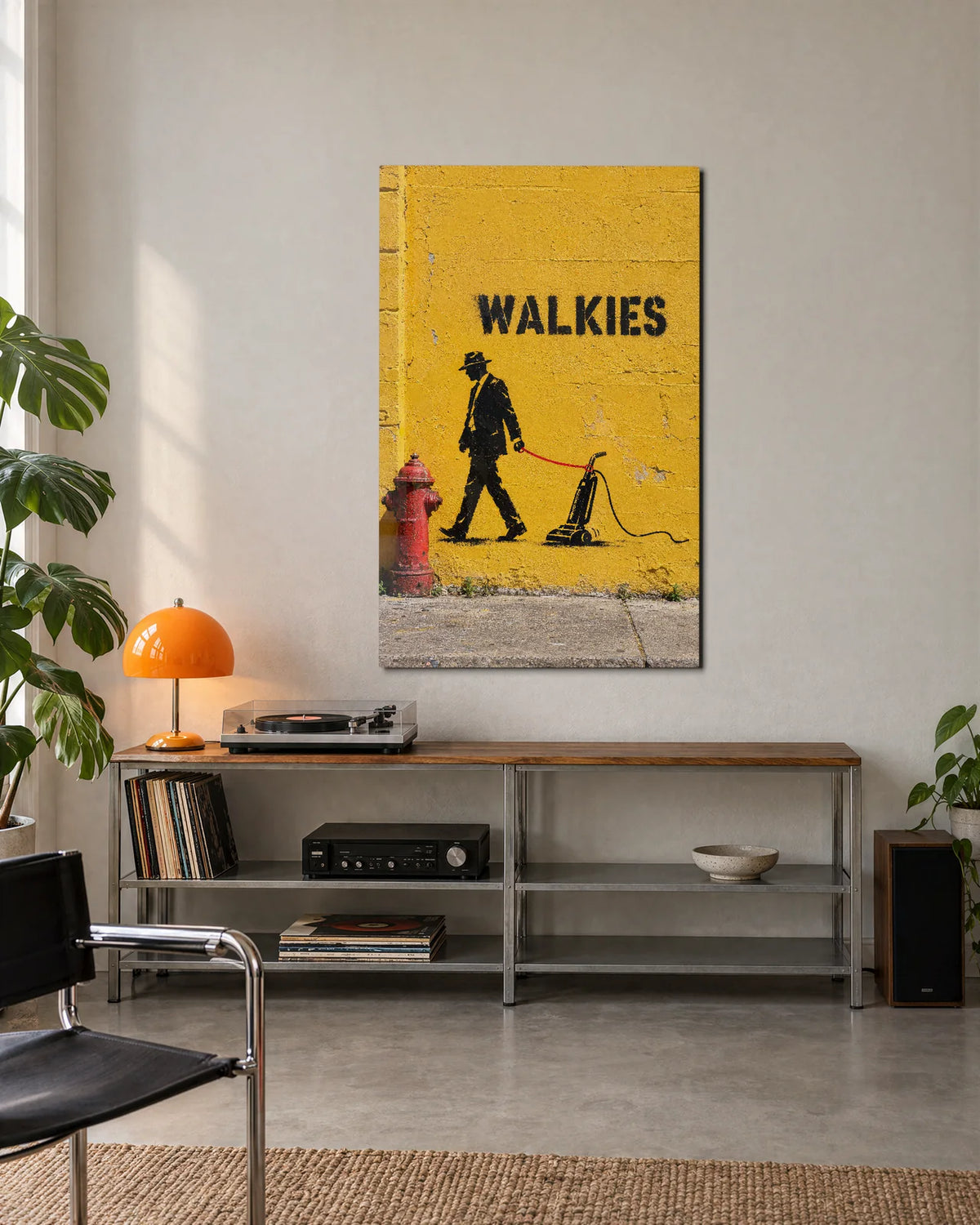 Walkies with a Twist — shown in a living space