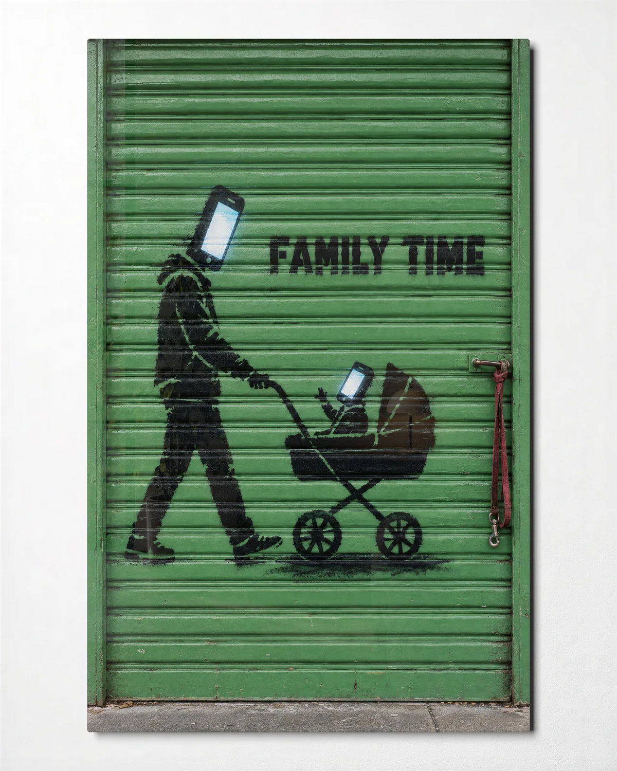 Family Time — front view of glass wall art