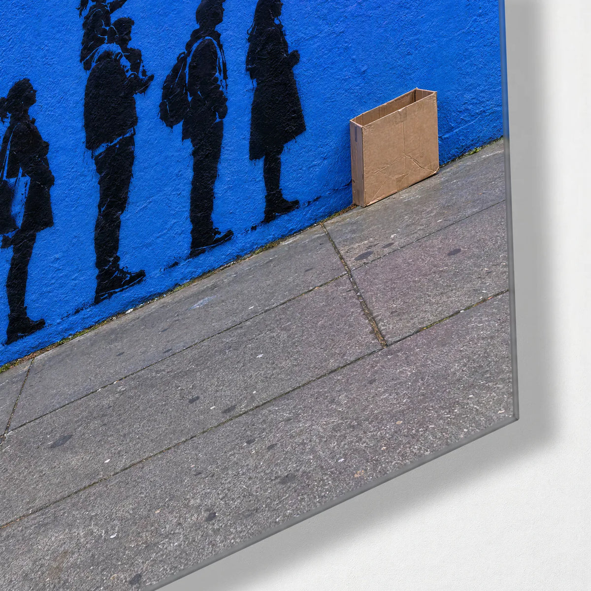 Worth the Wait — corner detail of glass wall art