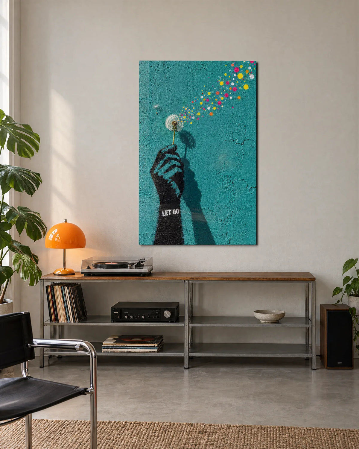 Let Go in Colour — shown in a living space