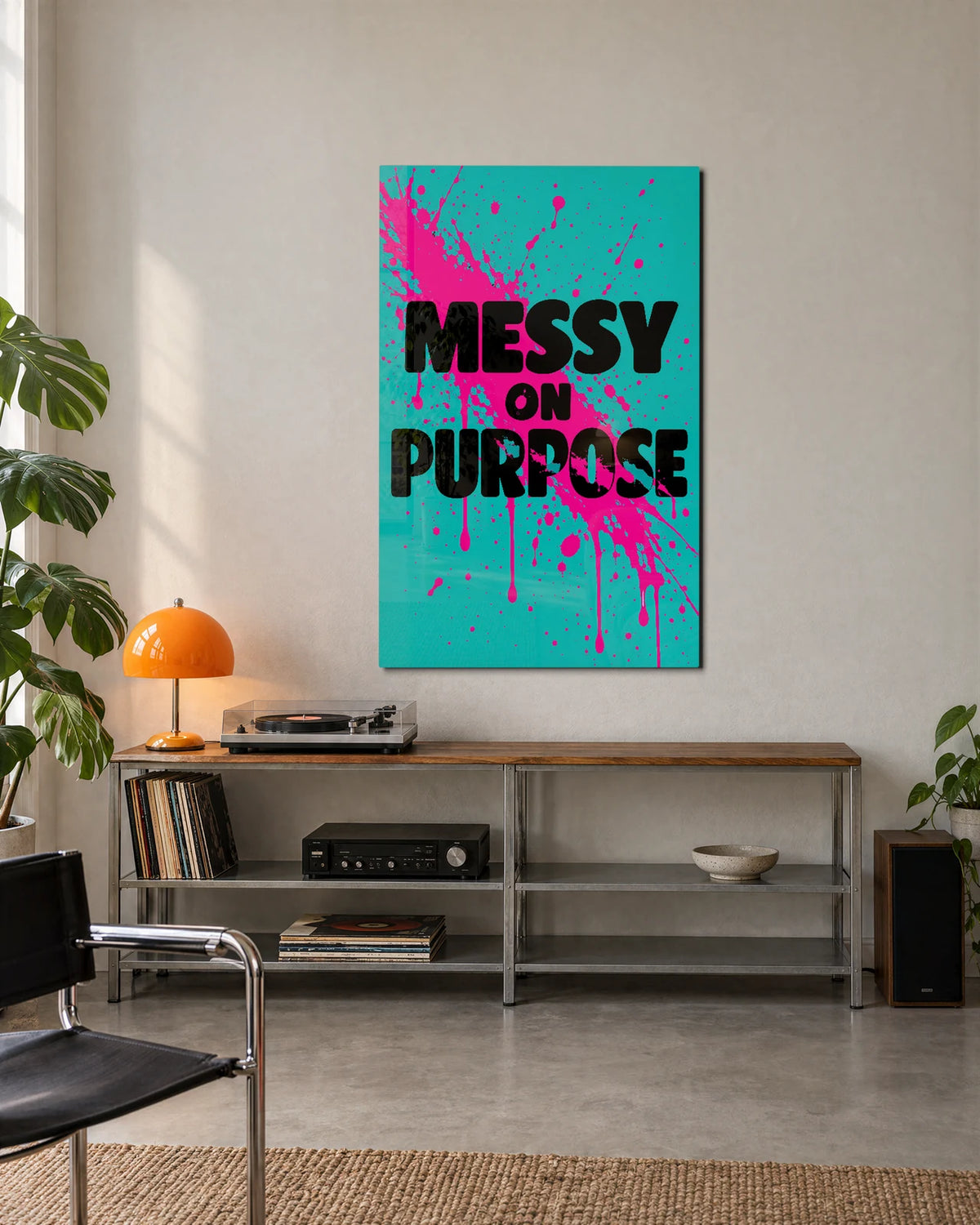 Messy on Purpose — shown in a living space