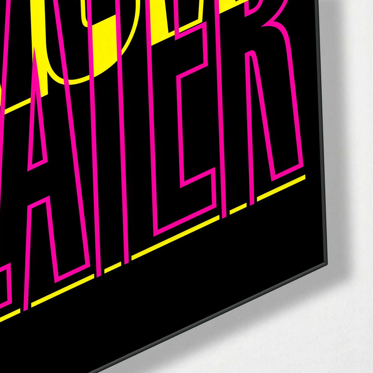 Now or Later — corner detail of glass wall art