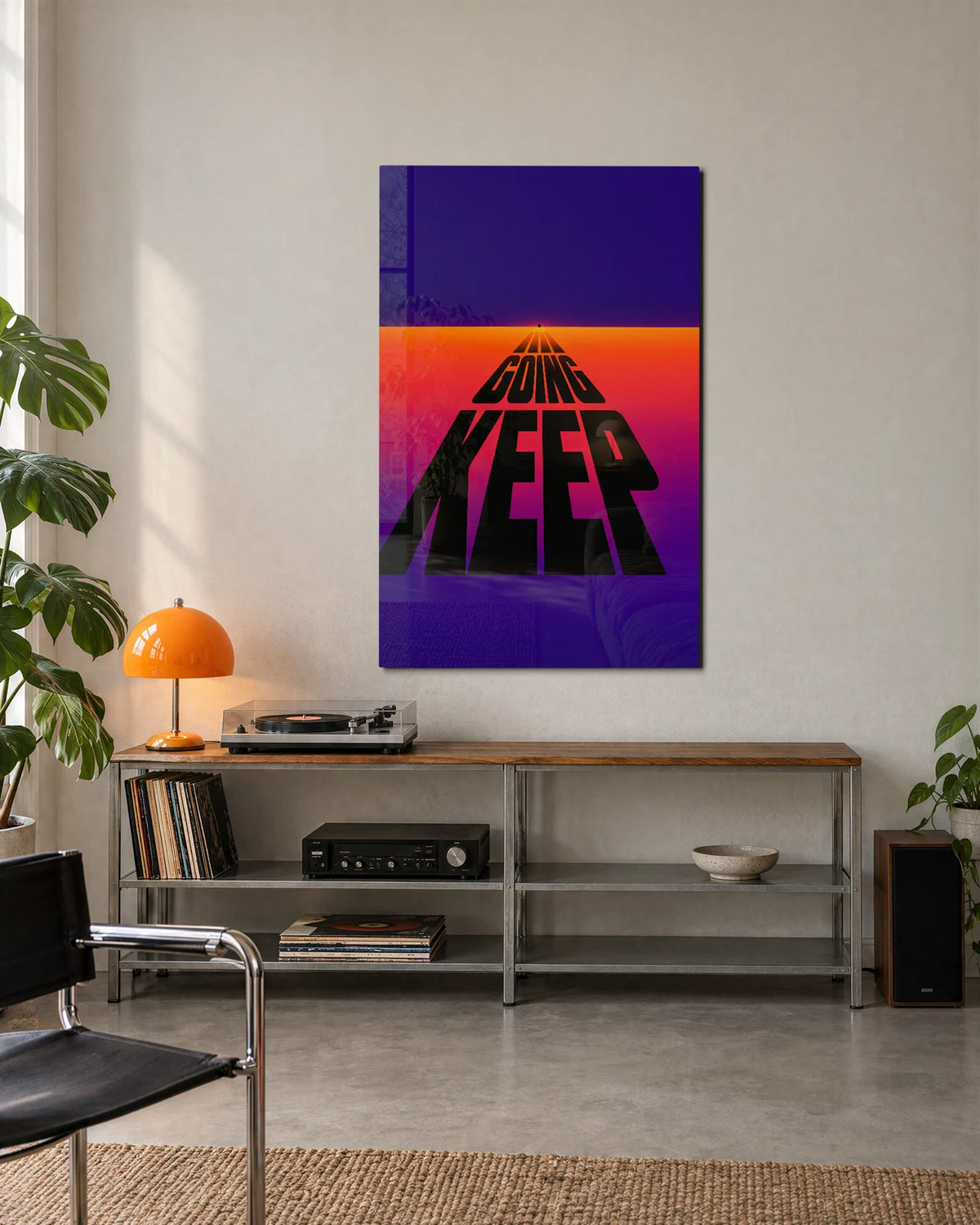 Keep Going — shown in a living space