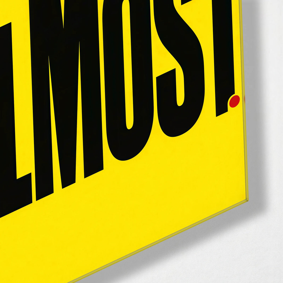 Almost There — corner detail of glass wall art