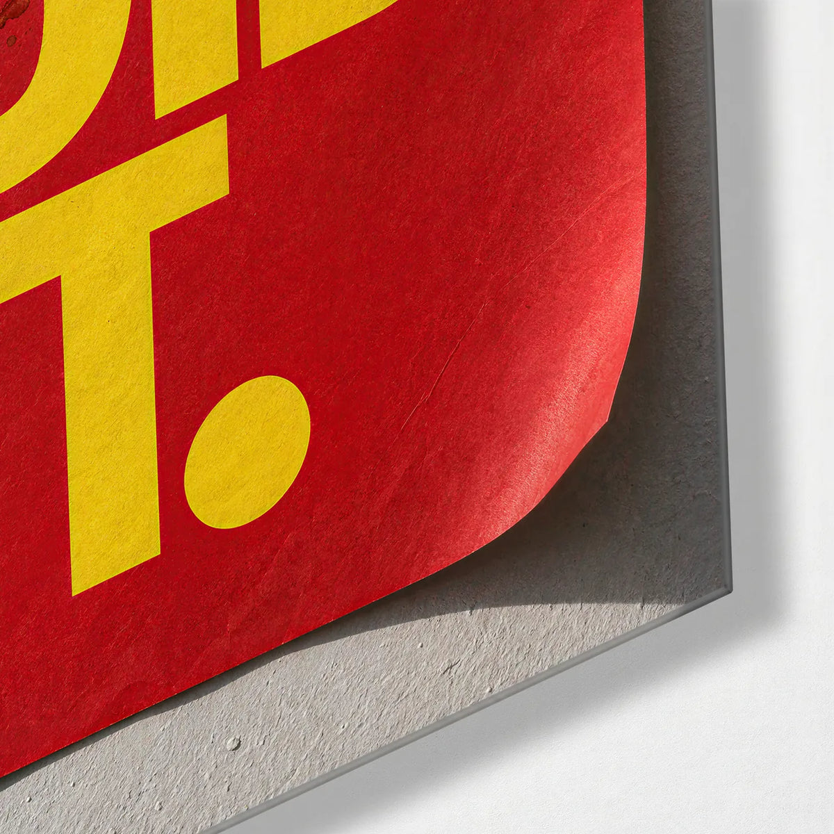 Did It — corner detail of glass wall art