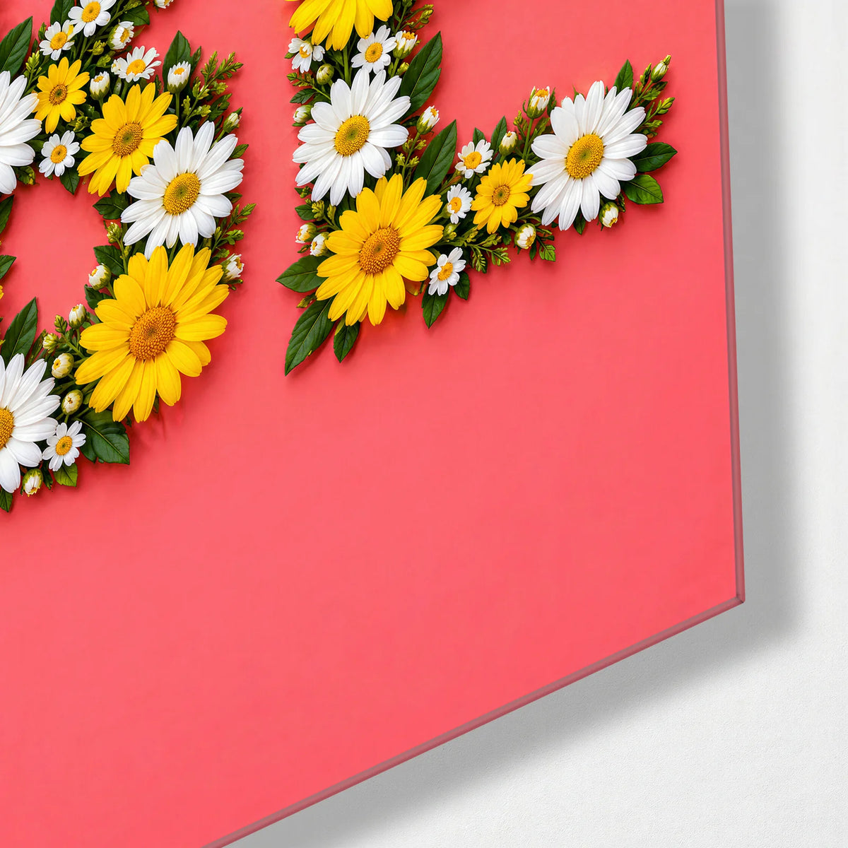 Be Kind Always Trio — corner detail of one glass panel