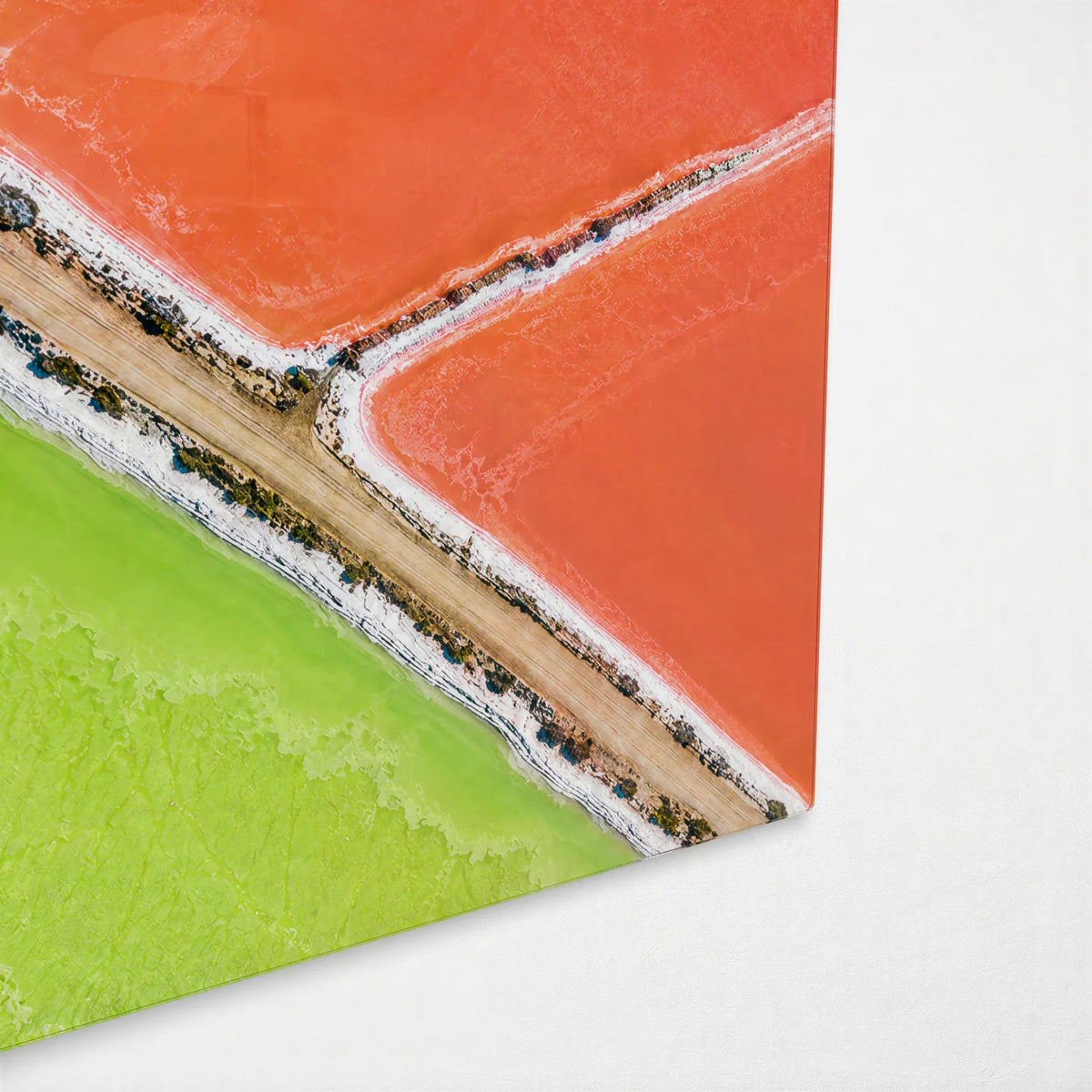 Salt Pond Crossroads — corner detail of glass wall art