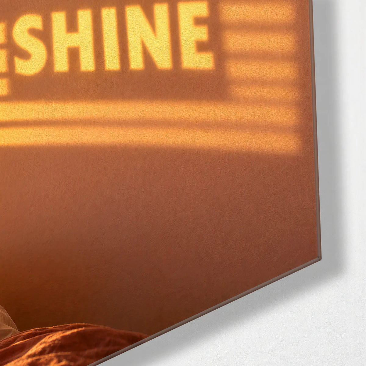 Rise and Shine Wall — corner detail of glass wall art