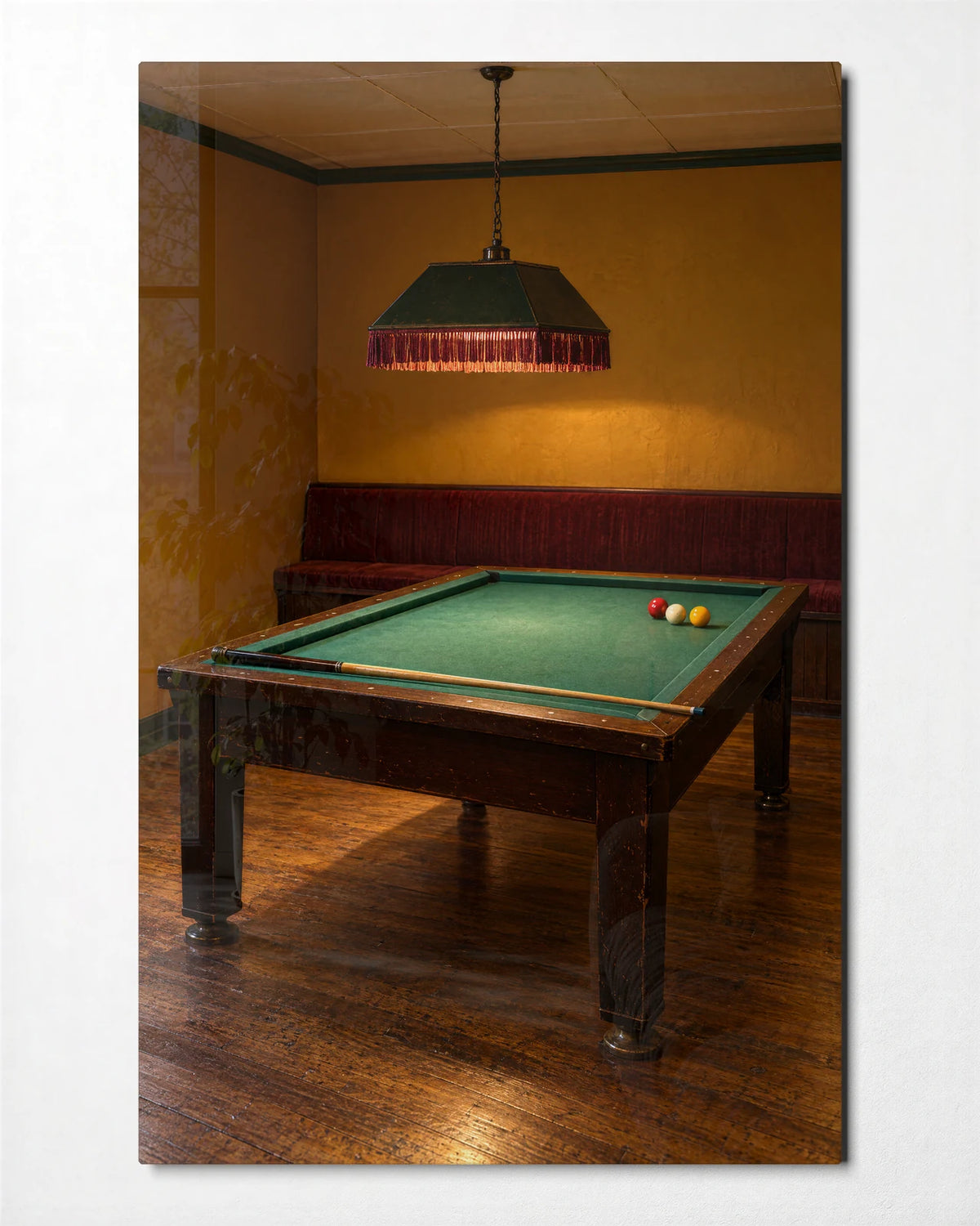 A Table for the Evening — front view of glass wall art
