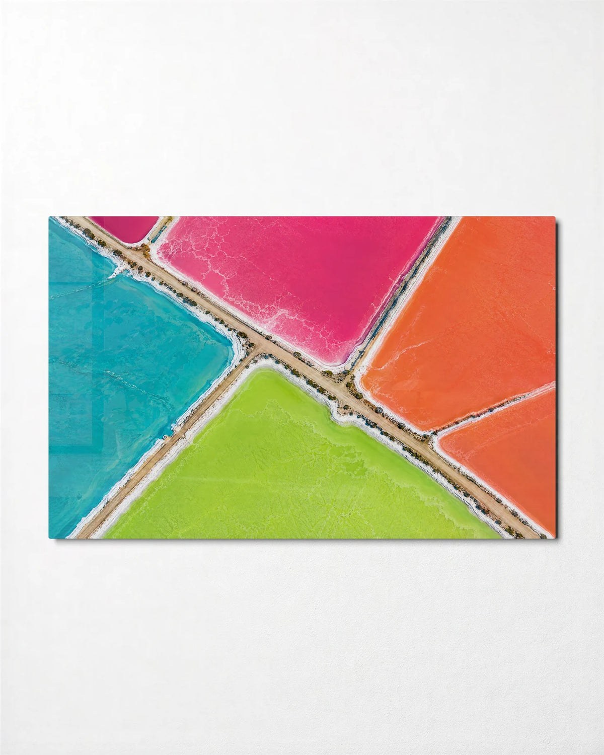 Salt Pond Crossroads — front view of glass wall art