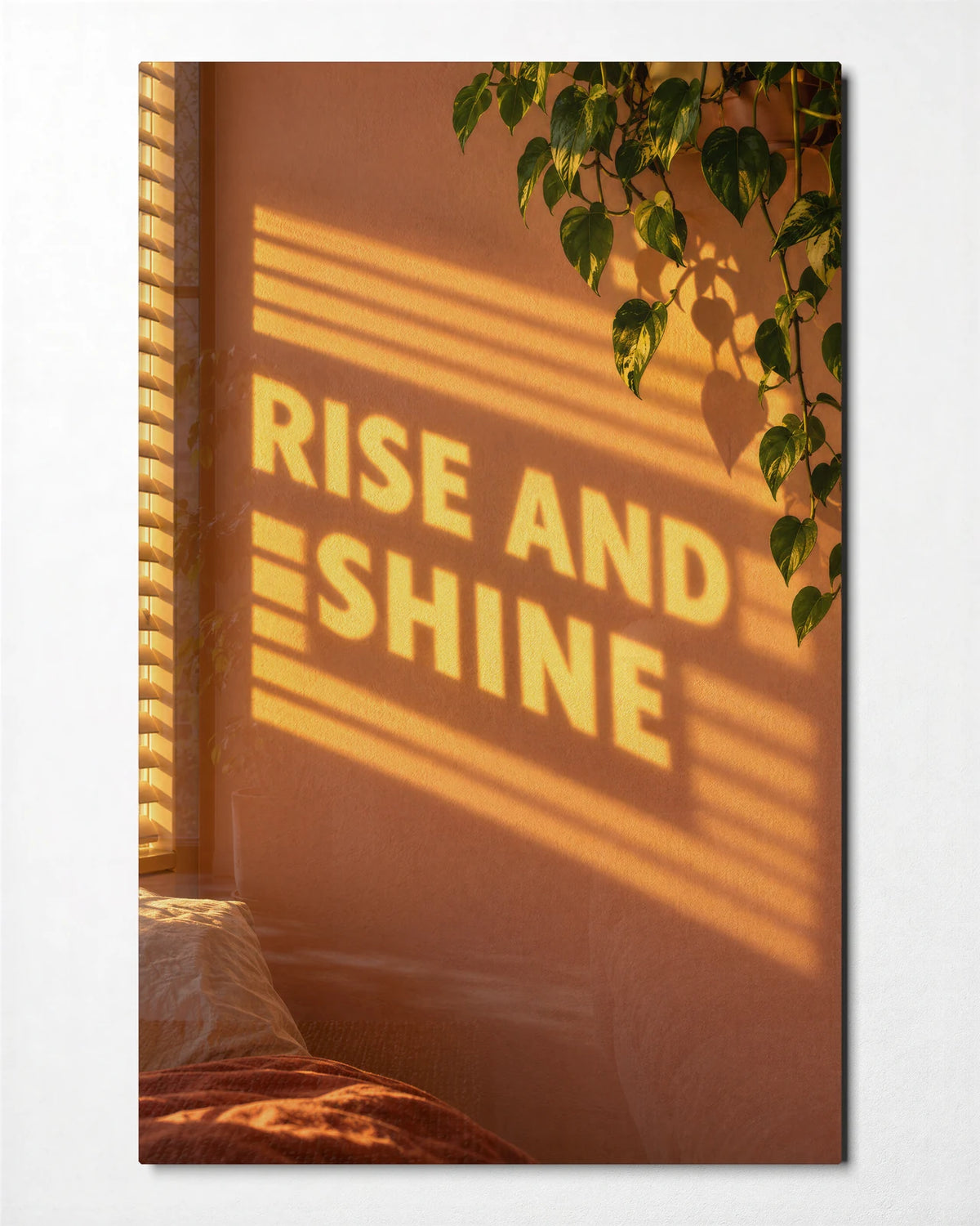 Rise and Shine Wall — front view of glass wall art