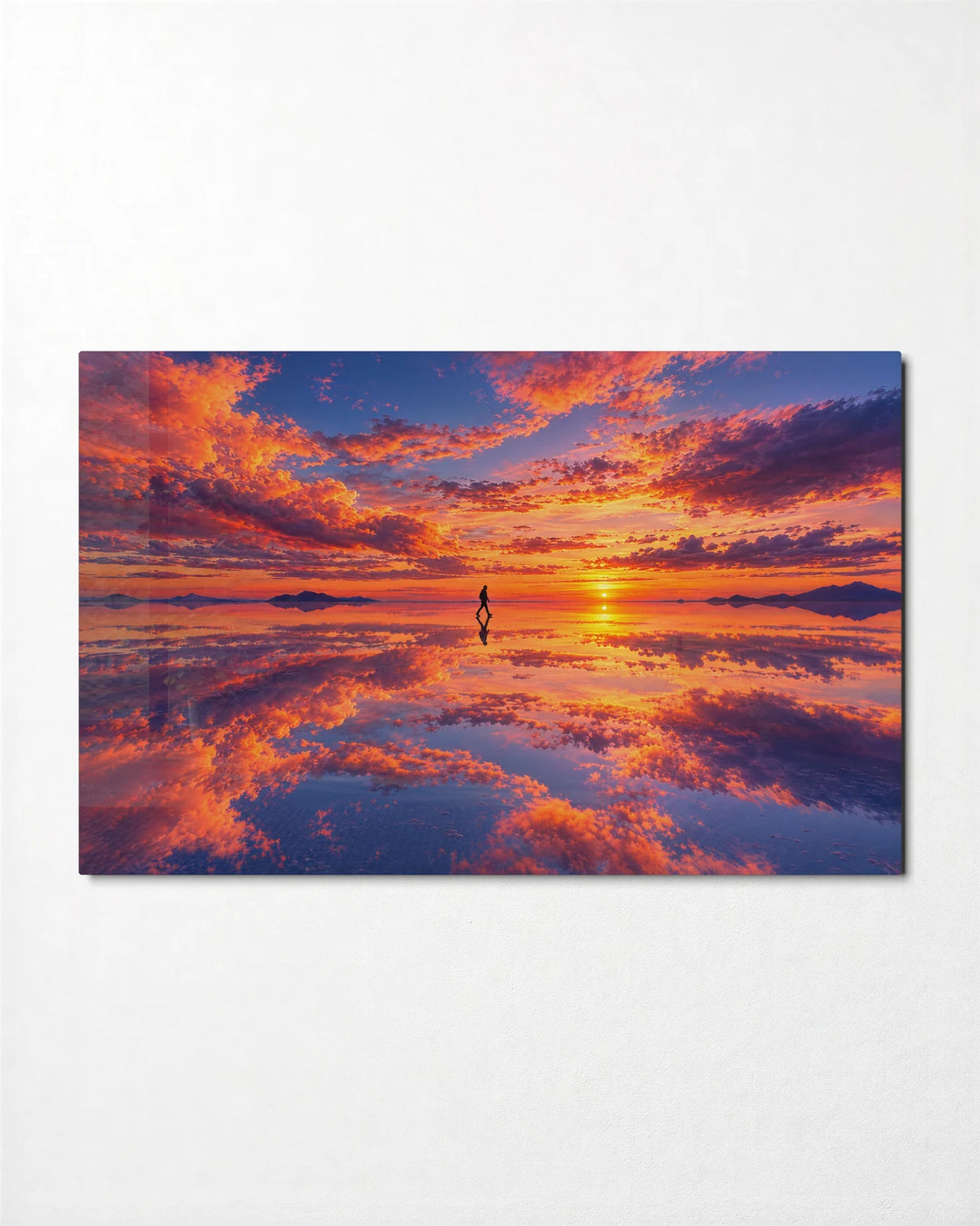 Uyuni Mirror — front view of glass wall art