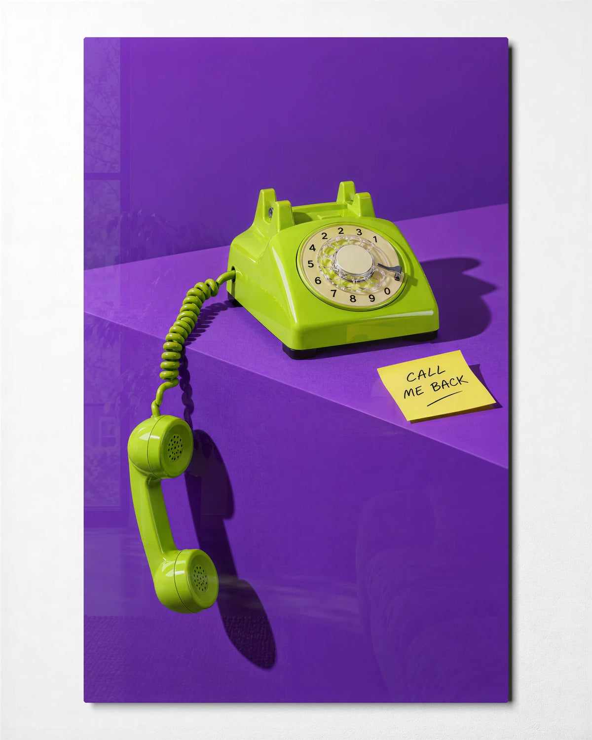 The Call You Waited For — front view of glass wall art