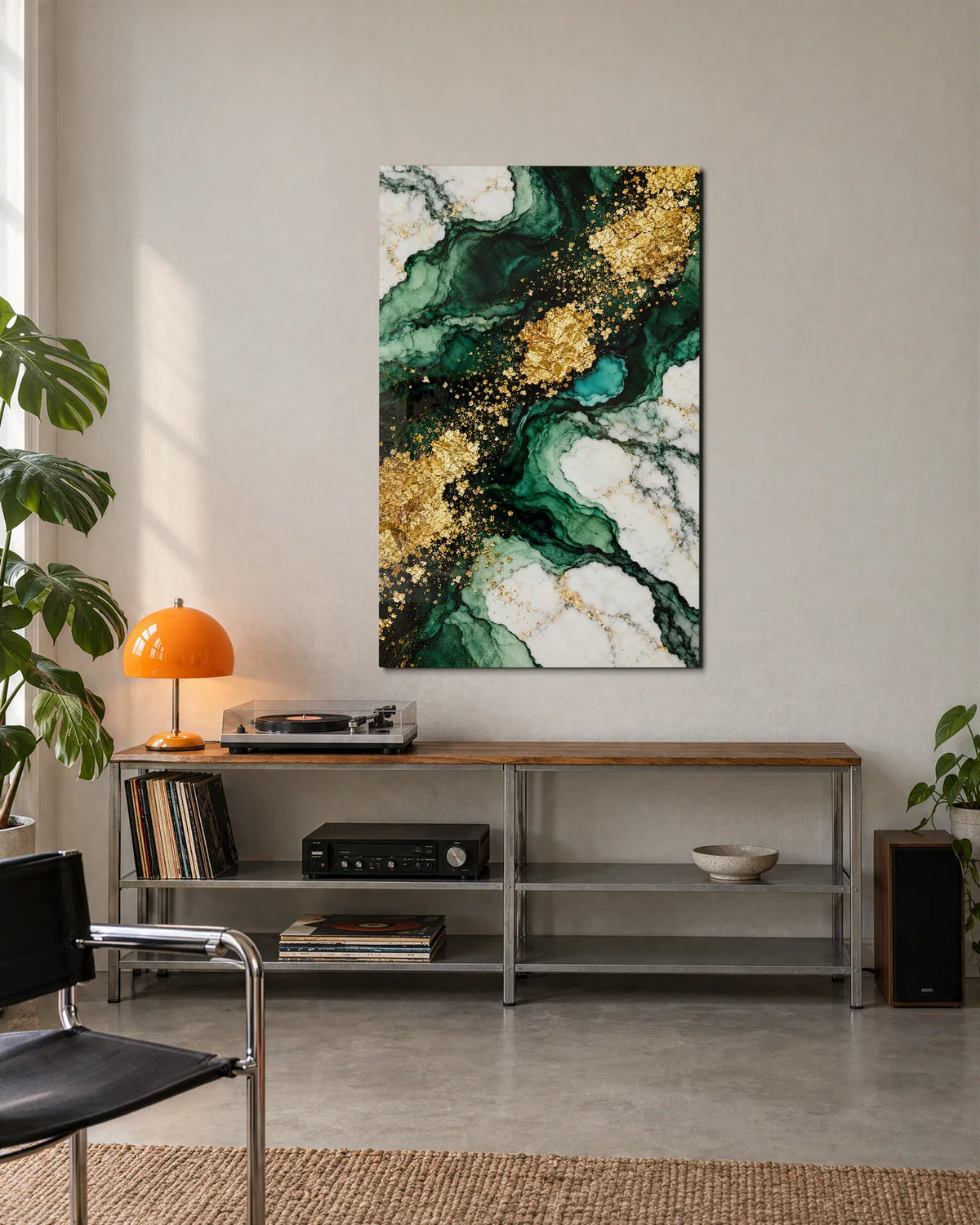 Emerald and Gold Leaf — shown in a living space